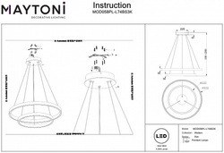 Подвесной светильник Maytoni Rim MOD058PL-L74BS3K