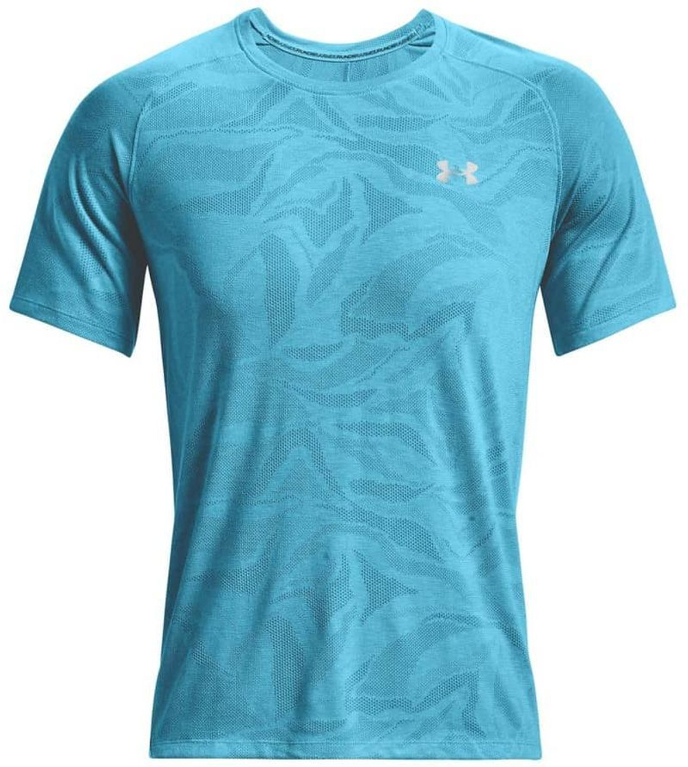 Футболка мужская теннисная Under Armour Men's UA Streaker Jacquard T-Shirt - fresco blue/reflective