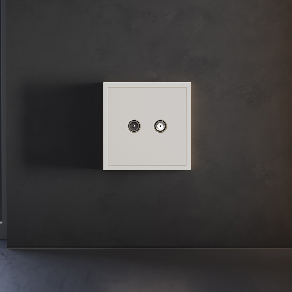 Накладка для розетки телевизионной оконечной TV+SAT, S70 (хлопок)