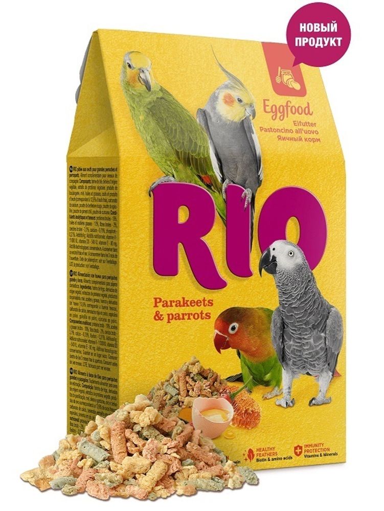 RIO Яичный корм для средних и крупных попугаев 250г