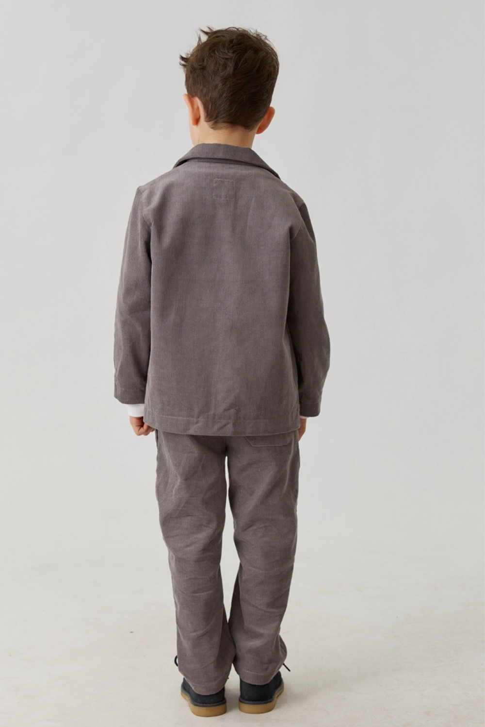 Детский жакет из серого вельвета