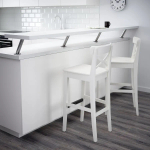 Барный стул - IKEA INGOLF/ИНГОЛЬФ ИКЕА, 40х46х102 см, белый