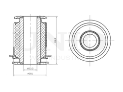 Сайлентблок передний переднего нижнего рычага UNIO RMP-20523