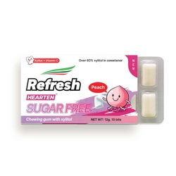 Жевательная резинка со вкусом персика Refresh в блистере