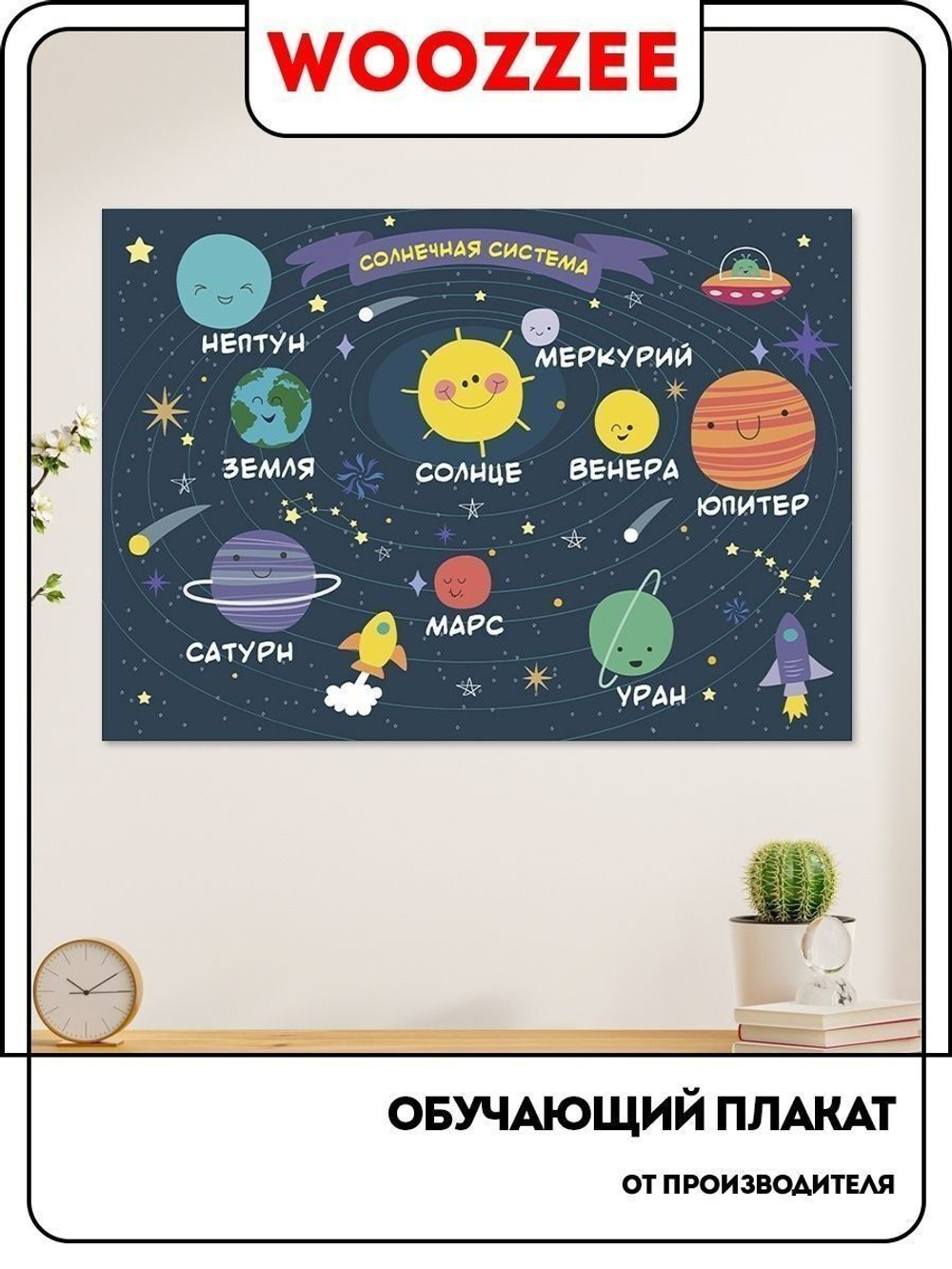 Обучающий плакат "Солнечная система"