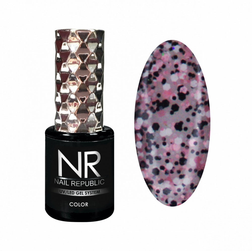 Nail Republic Гель-лак NR-711 Stone crumb, Розовые мечты, 10 мл