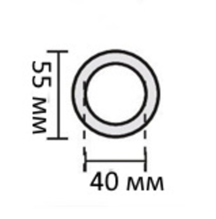 Кольцо круглое пластиковое с крючком для труб d28 мм, цвет желтый