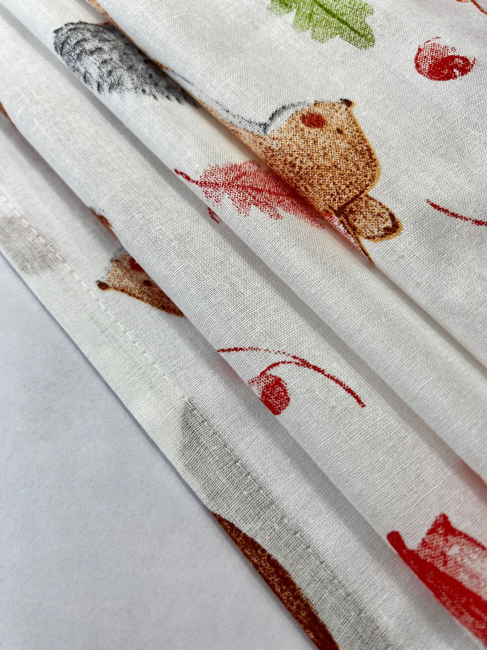 Постельное белье перкаль Сказка "Лесные жители" 1,5-сп Наволочка 50х70 см 1 шт Простынь на резинке 90x200 см Пододеяльник 145x205 см