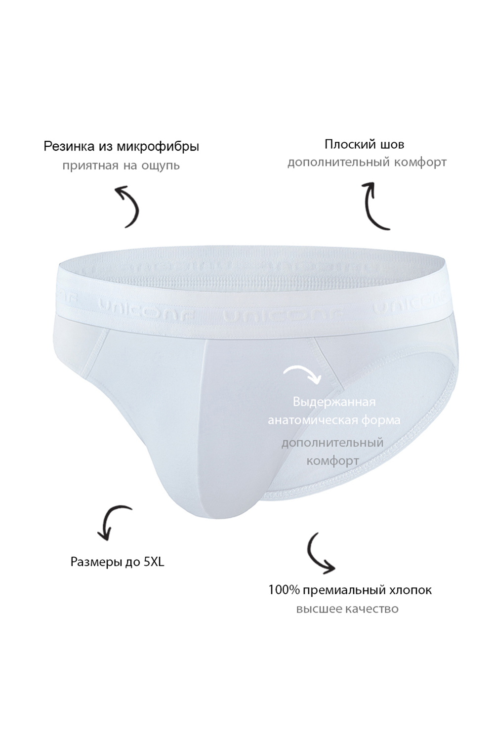 Мужские трусы PB05 Белый Uniconf