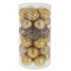 GAEM Набор из 30шт Украшение новогоднее Шар "Карнавал красок", D 6 см, L16 W16 H31 см