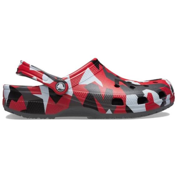 Crocs Classic Geo Camo 'Red Black'