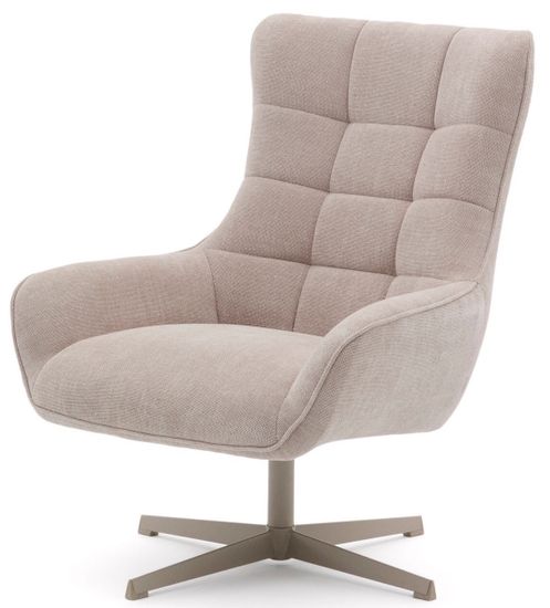 Teryl Кресло из шенилла бежевого цвета с серым металлом Испания 