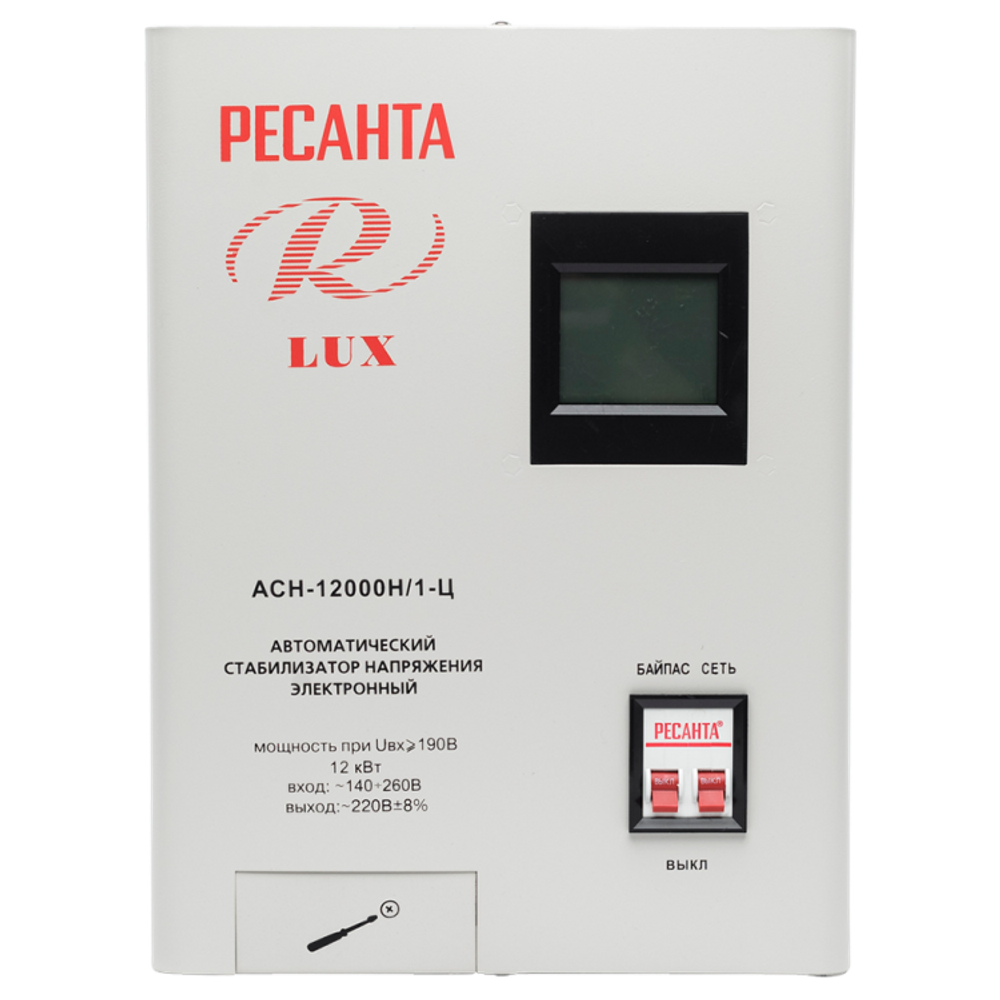 Стабилизатор напряжения серии LUX РЕСАНТА АСН-12000Н/1-Ц