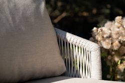 "Верона" лаунж-зона 5-местная плетеная из роупа (веревки), каркас алюминиевый белый, роуп бежевый