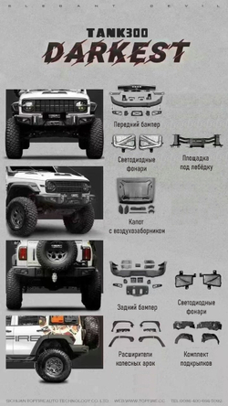 Фонари передние светодиодные Topfire Darkest для Tank300