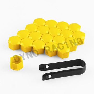 Колпачки пластиковые на гайки 17мм жёлтые (20шт)