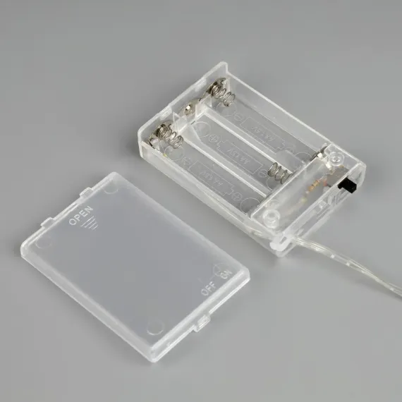 Гирлянда нить-роса с насадками Бусины 2 м., IP20, серебристая нить, 100 тёплых белых LED, ААх3, Luazon Lighting (9085125)