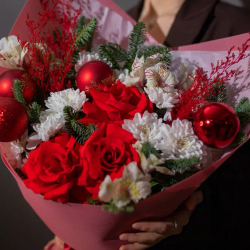 Букет цветов Дед Мороз