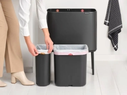 Brabantia Контейнер для мусора Bo Touch 11+23 л темно-серый