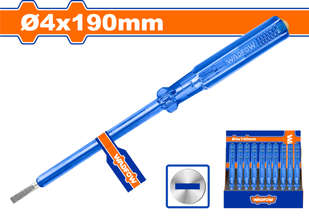 Oтвертка индикаторная 4х190мм (60/480) WADFOW WTP1903