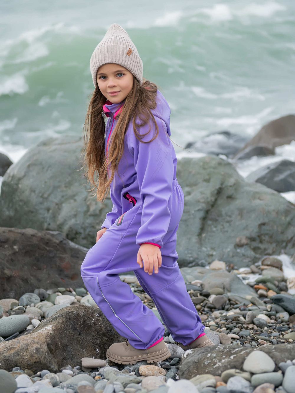 Комбинезон Softshell демисезонный "Лаванда"