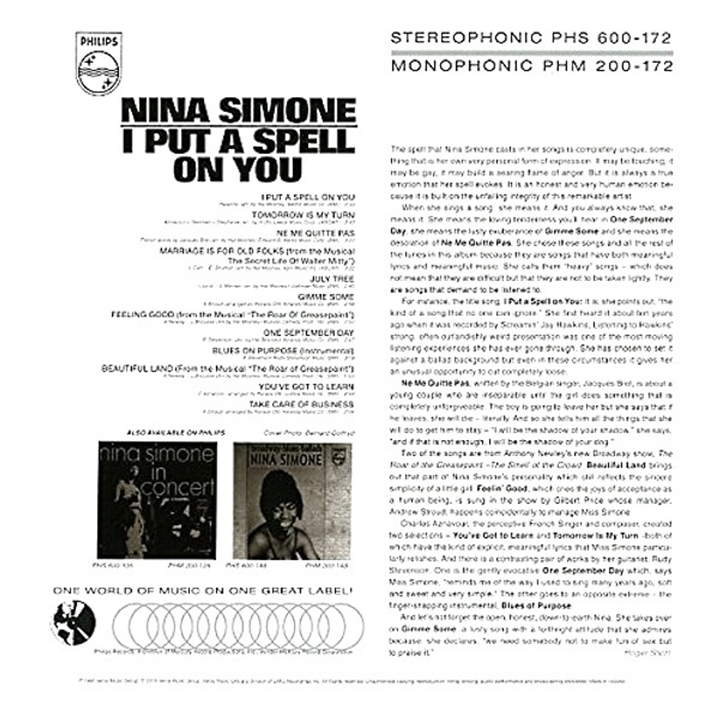 Nina Simone / I Put A Spell On You (LP)