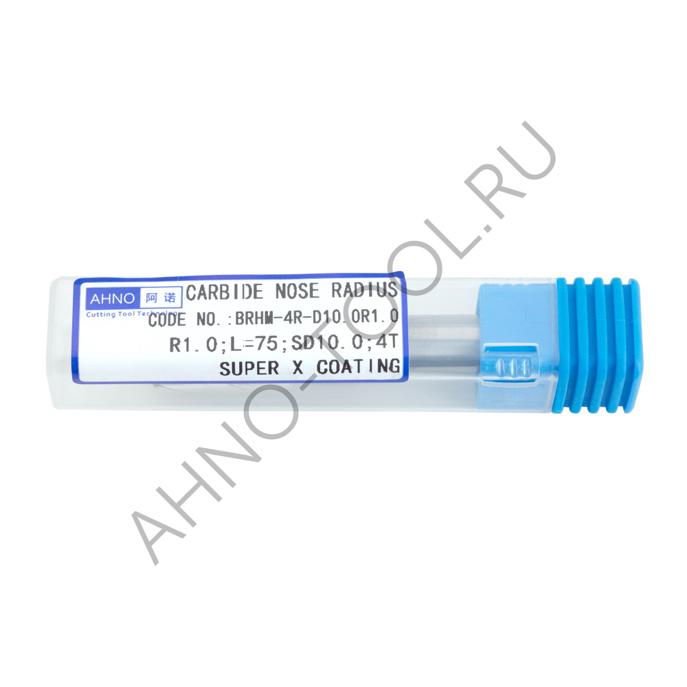 Фреза твердосплавная радиусная  10мм (L=75, l=25, хв=10) Z4 35° по закаленной стали BRHM-4R-D10.0R1.