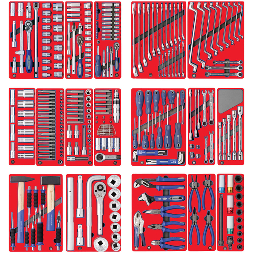 Набор инструментов "ЭКСПЕРТ" для тележки, 17 ложементов, 323 предмета МАСТАК 5-00323