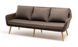 "Прованс" диван из искусственного ротанга трехместный, цвет коричневый