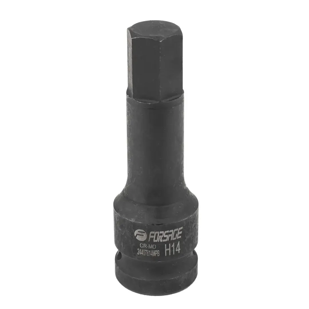 Головка-бита 6-гранная ударная 14мм,1/2'' Forsage F-24407814MPB