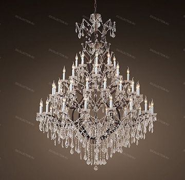 replica  19TH C. ROCOCO IRON & CLEAR CRYSTAL ROUND Restoration Hardware 68290136