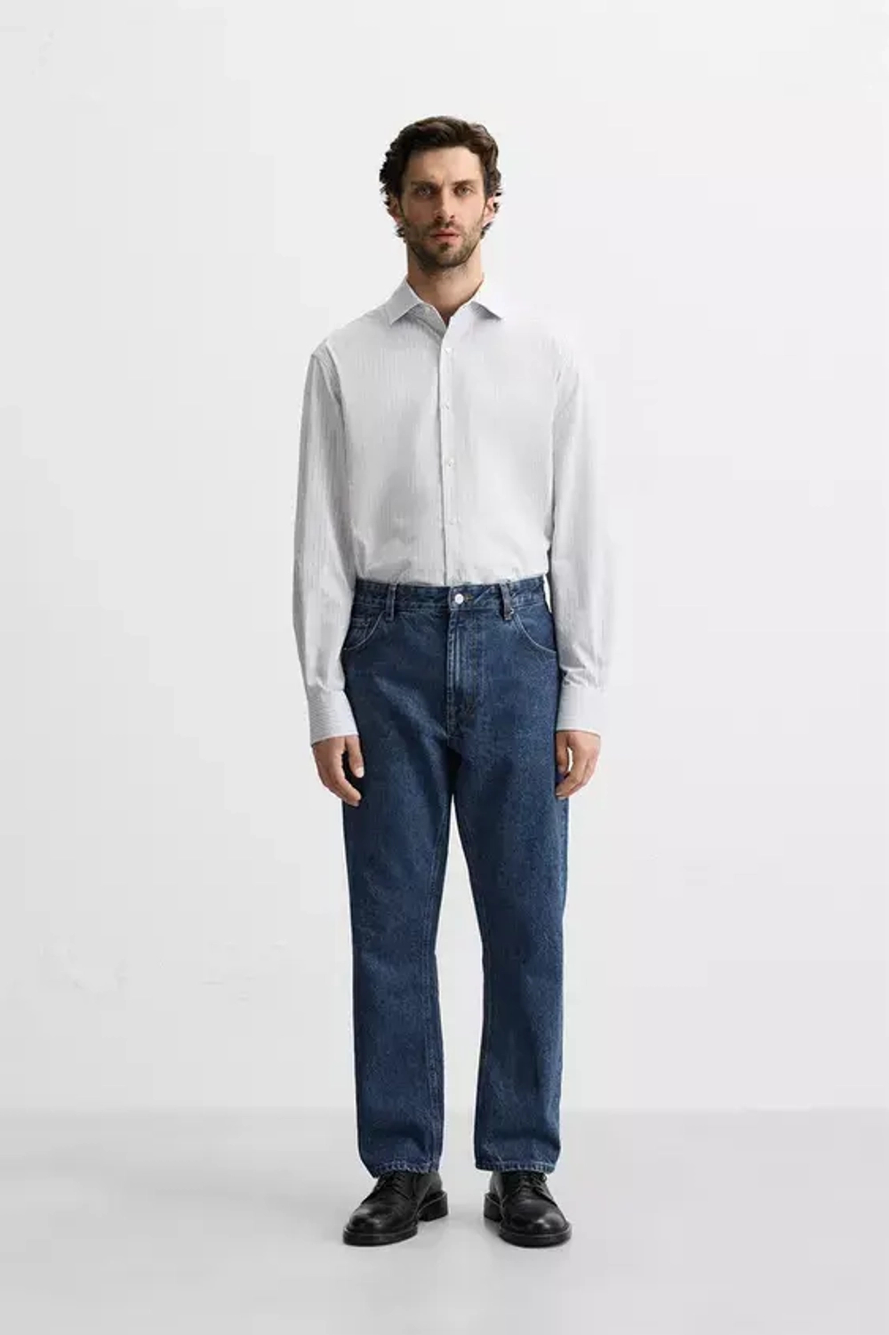 ZARА РУБАШКА ИЗ ТВИЛА В ПОЛОСКУ, ПОЛОСКИ