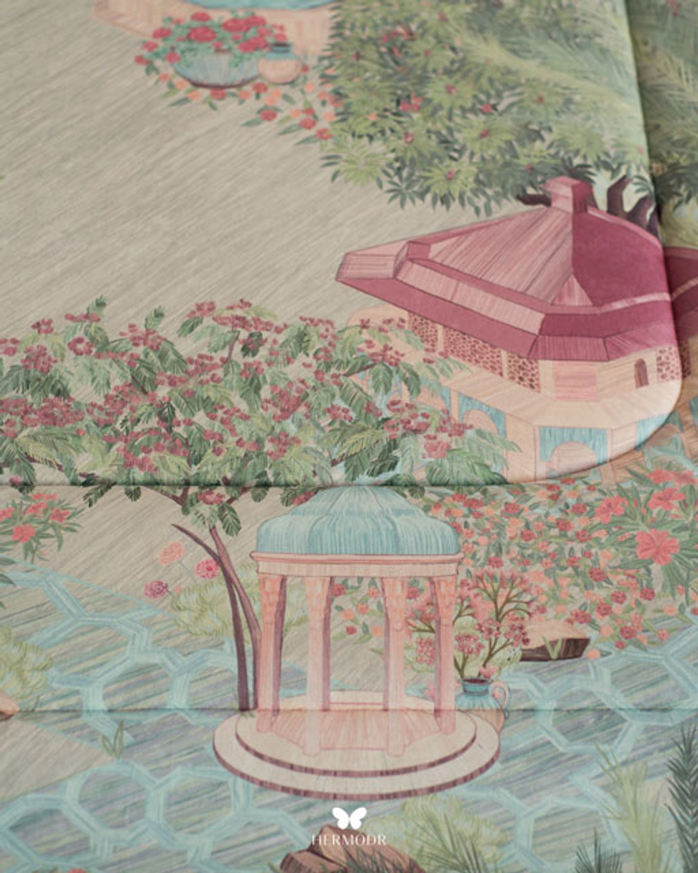 Комплект постельного белья двуспальный Mehr Gardoon Hermodr 8 предметов 130220268 Иран