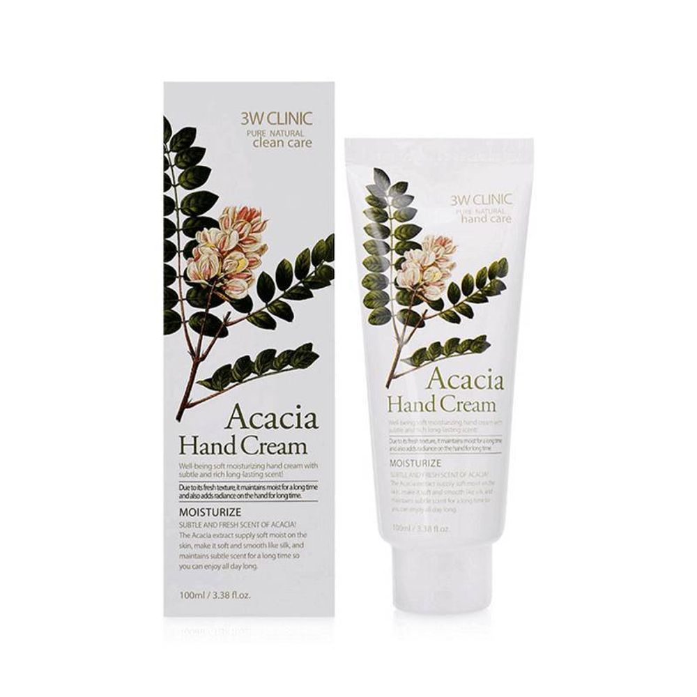 Крем для рук с экстрактом акации 3W Clinic Acacia Lovely Hand Cream, 100 ml