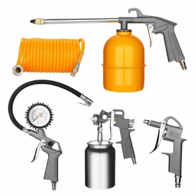 Набор пневмоинструмента DEKO DKSG05-1 (5 предметов, краскораспылитель с нижним бачком) 01809091