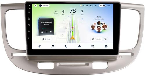 Магнитола для KIA Rio 2 2005-2011 (рамка бежевая) - Teyes CC4L-DTS монитор 9" IPS, Android 14, Быстрая, Snapdragon 662, CarPlay, 4G SIM-слот