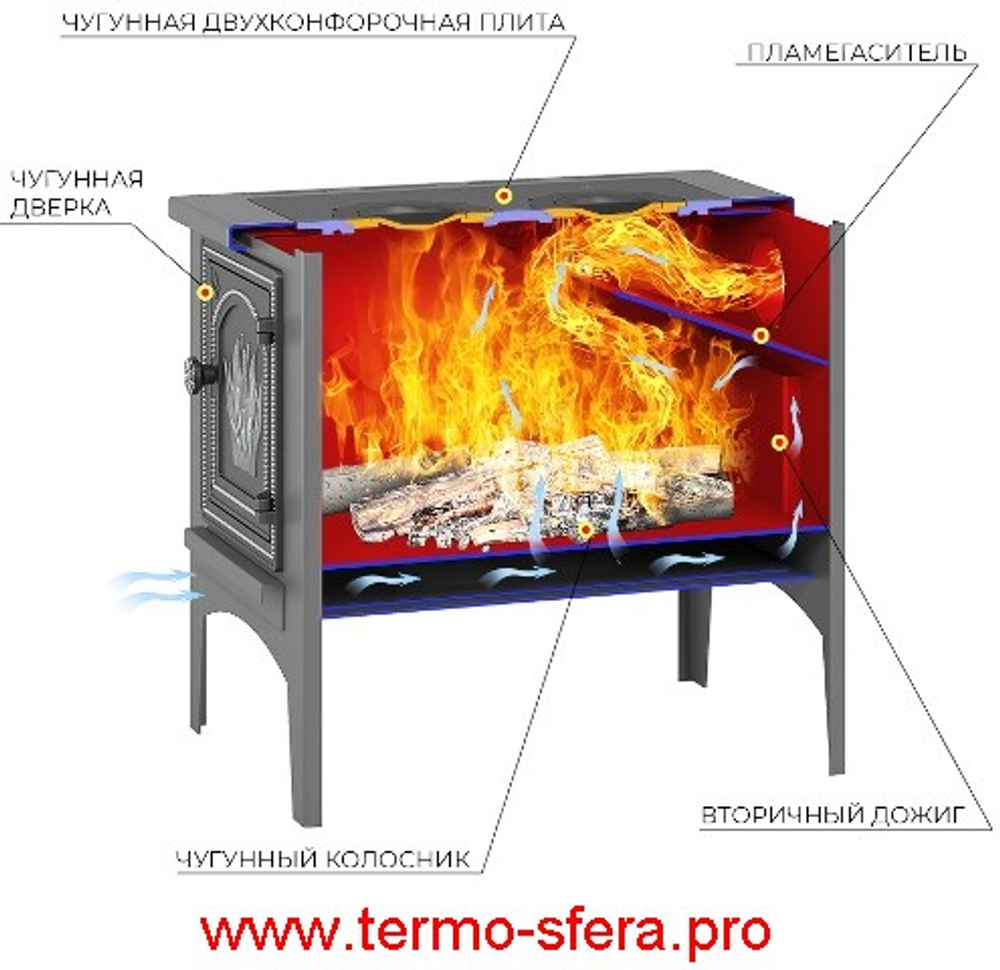 Печь отопительная Везувий В9