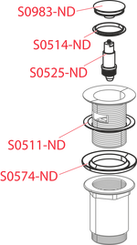 Водослив для умывальника Alcaplast A391, click/clack 5/4", с малой заглушкой