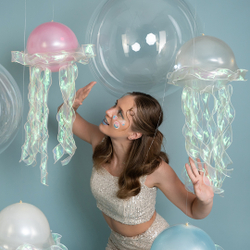 Лента декоративная (4 см*9,14 м) Органза с леской, Кремовый жемчуг, Хамелеон, 1 шт.