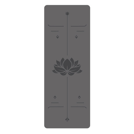 Каучуковый коврик для йоги Lotus Dark Grey 185*68*0,5 см нескользящий
