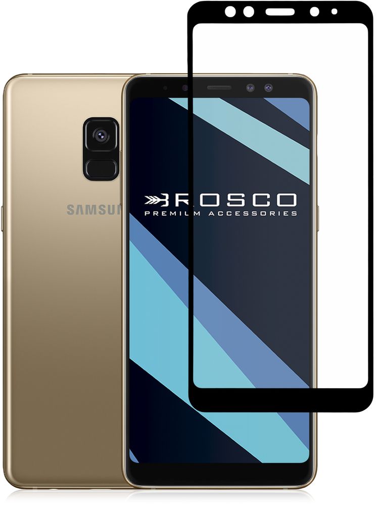 Защитное стекло ROSCO для Samsung Galaxy A8+ оптом (арт. SS-A8P-GLASS-BLACK)