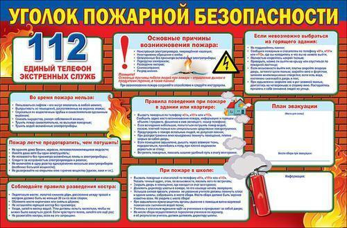 Плакат " Уголок пожарной безопасности " 46022