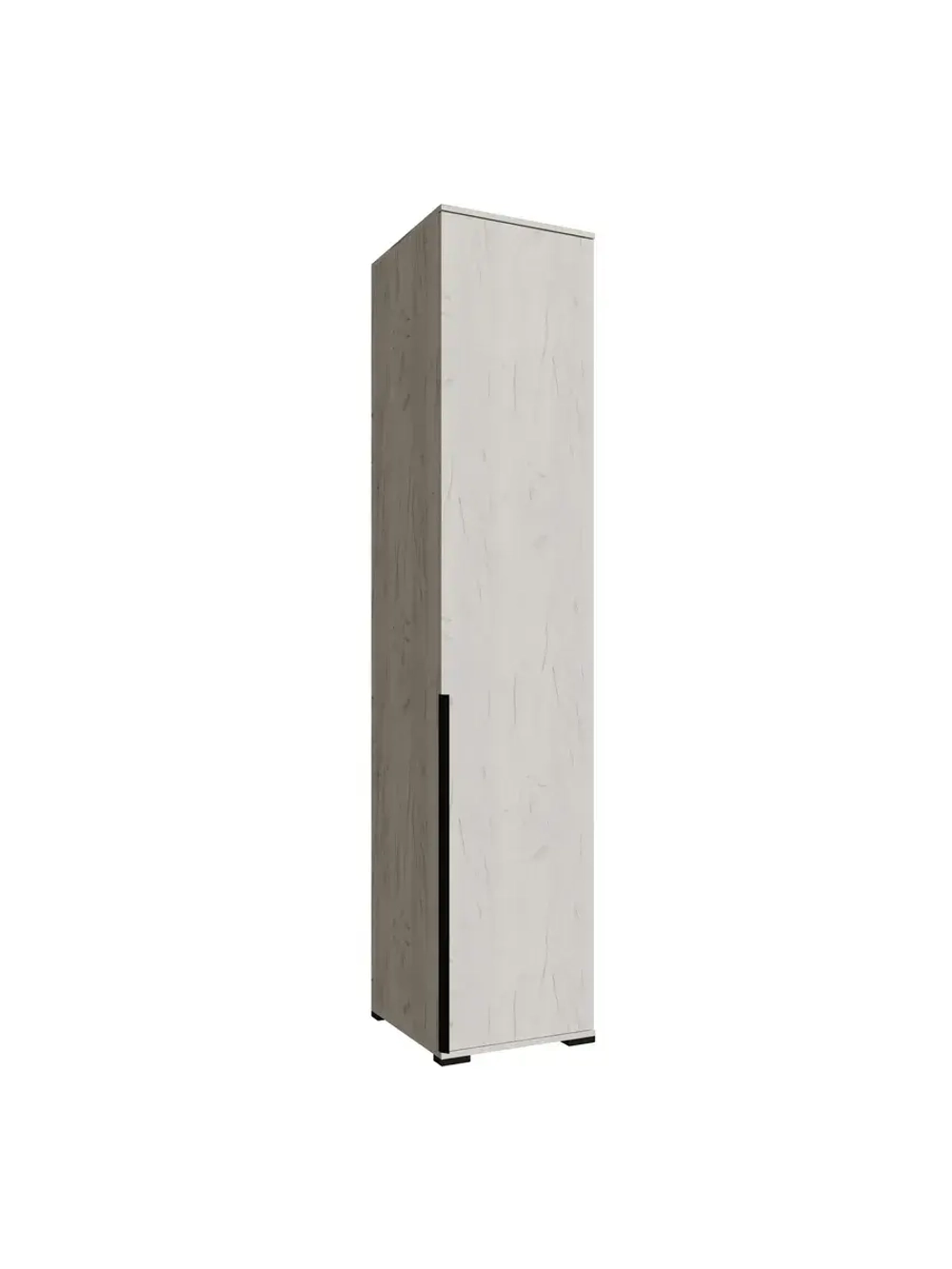 Шкаф-пенал Лилль с полками дуб крафт белый