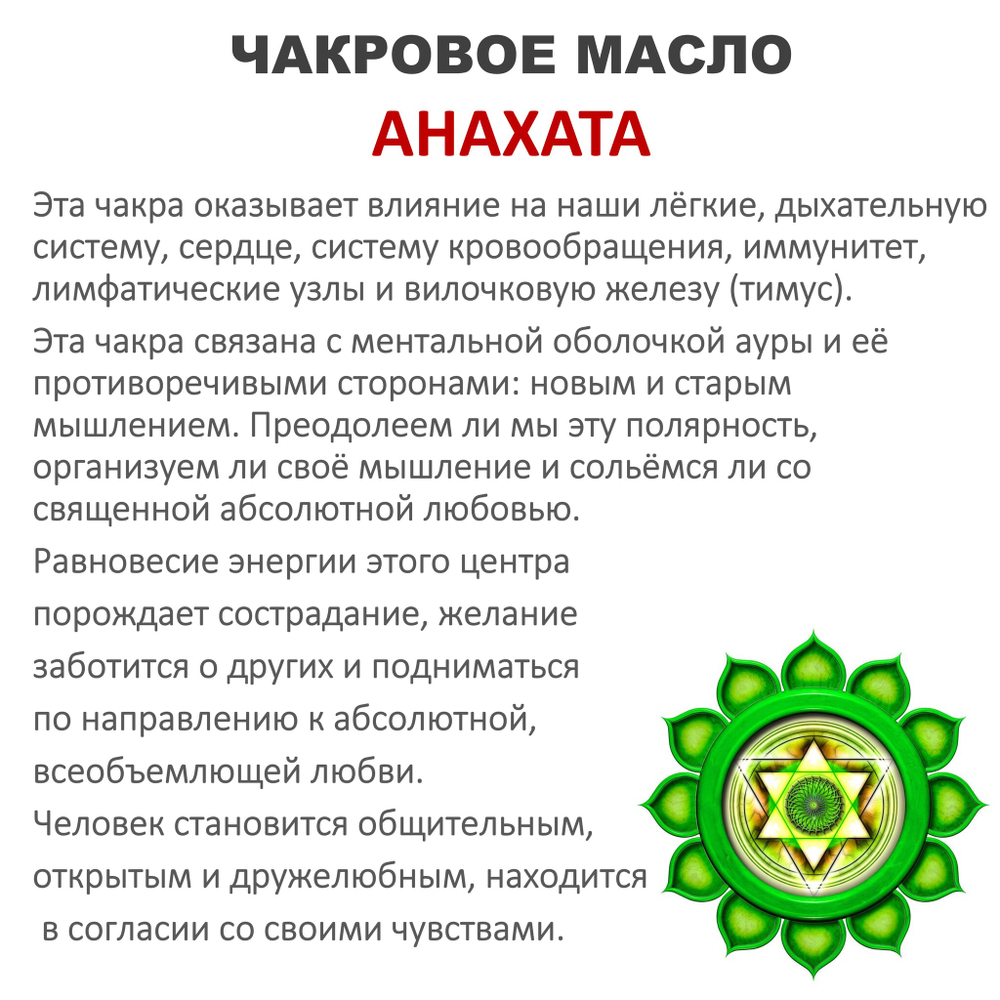 Ароматическое масло / АНАХАТА