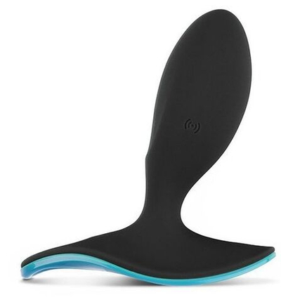 Чёрная анальная вибропробка SURFER PLUG VIBE с управлением со смартфона (Цвет: черный)