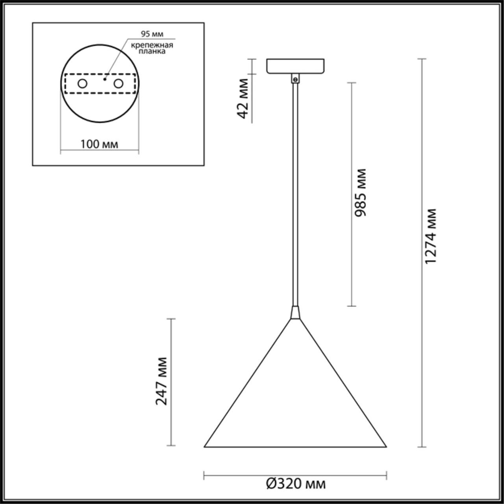 3724/24L LN Подвес LED 24Вт 4000К IP20 LEDIO