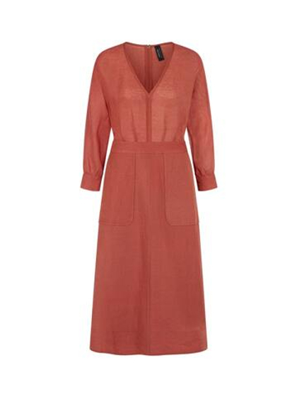 Marc Cain Платье из смеси льна и шелка