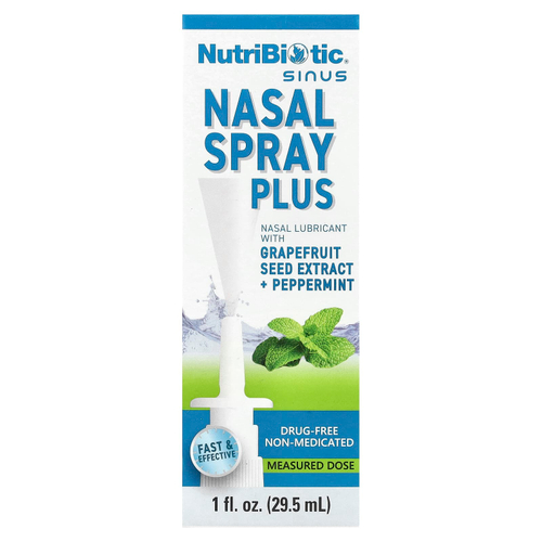 NutriBiotic, Sinus Nasal Spray Plus, спрей для носа, 29,5 мл (1 жидк. унция)