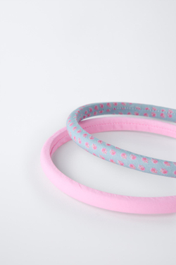 ZARA НАБОР ИЗ 2 ОБОДКОВ С ЦВЕТОЧНЫМ ПРИНТОМ, РОЗОВЫЙ