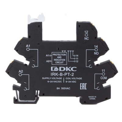 Колодка ультратонкая для реле серии RIS, вх. напр. 110V AC/DC, push-in клеммы